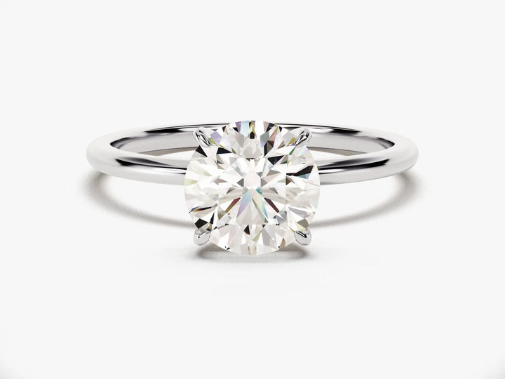 1.0CT Solitaire Round Diamond Moissanite Engagement Ring