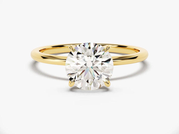 1.0CT Solitaire Round Diamond Moissanite Engagement Ring