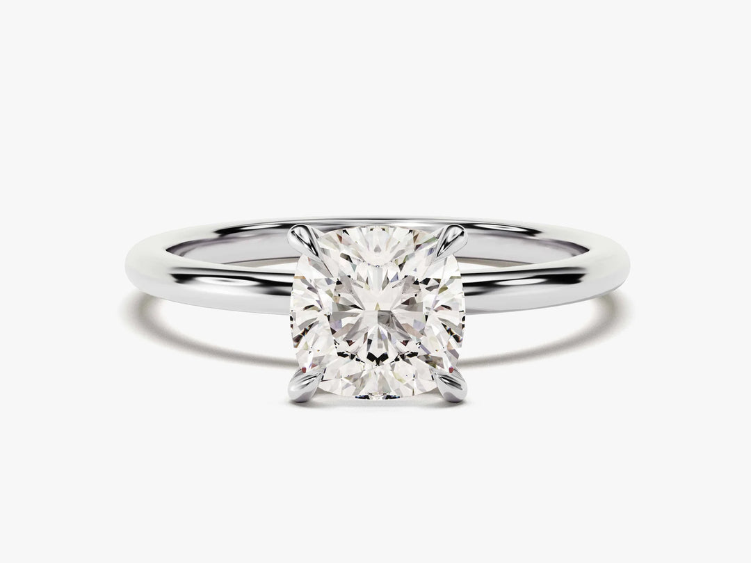 1.50CT Cushion Cut Solitaire Diamond Moissanite Engagement Ring