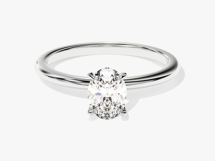 1.0CT Oval Cut Diamond Solitaire Moissanite Engagement Ring