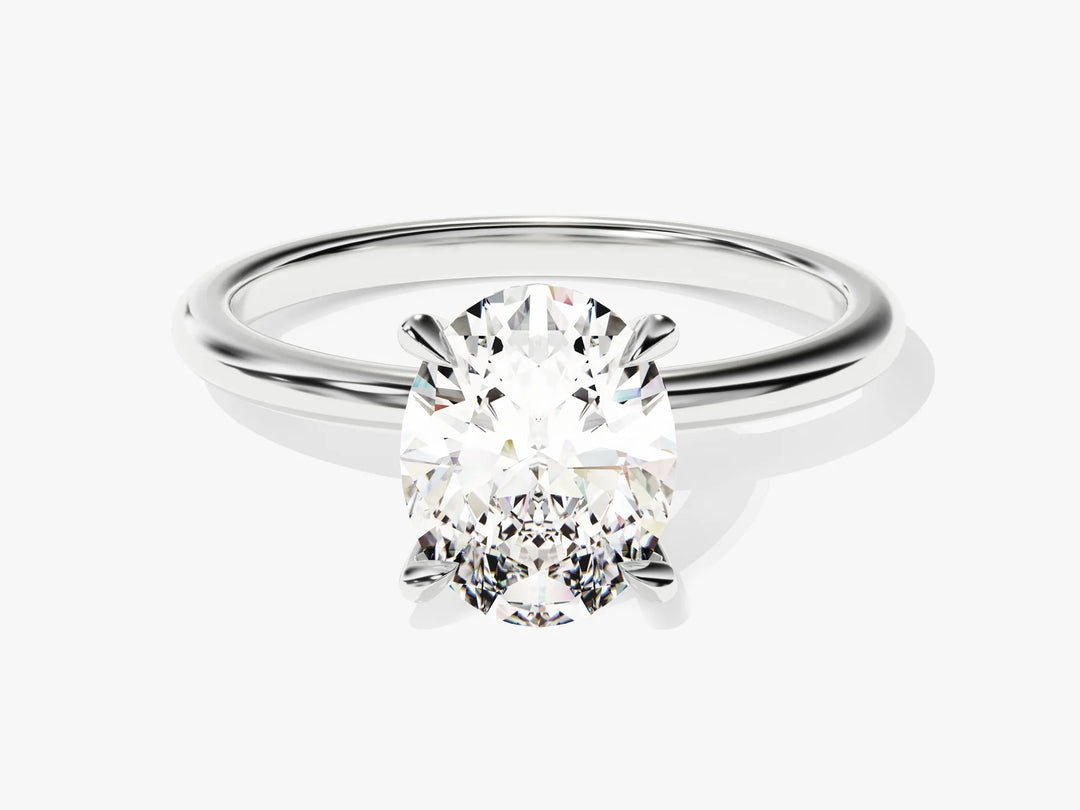 2.0CT Oval Cut Diamond Solitaire Moissanite Engagement Ring