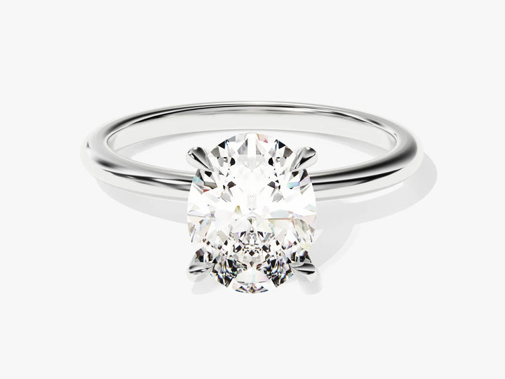 2.0CT Oval Cut Diamond Solitaire Moissanite Engagement Ring
