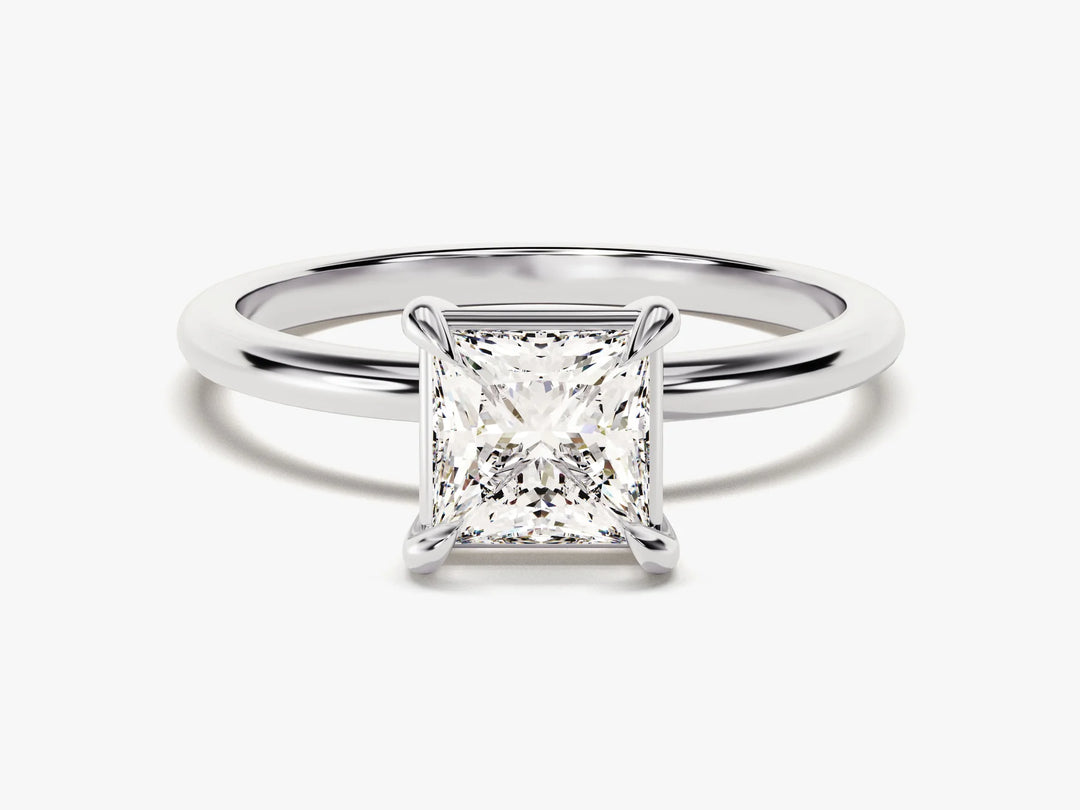 2.0CT Princess Diamond Solitaire Moissanite Engagement Ring