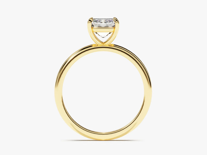 1.50CT Emerald Diamond Solitaire Moissanite Engagement Ring