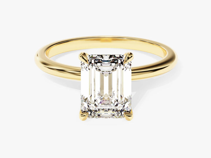 1.0CT Emerald Cut Solitaire Diamond Moissanite Engagement Ring
