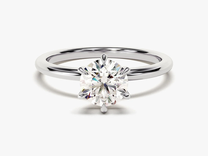 1.00CT Round Brilliant Diamond Solitaire Moissanite Engagement Ring