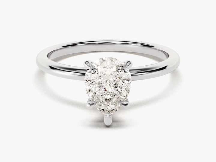1.50CT Pear Cut Solitaire Diamond Moissanite Engagement Ring