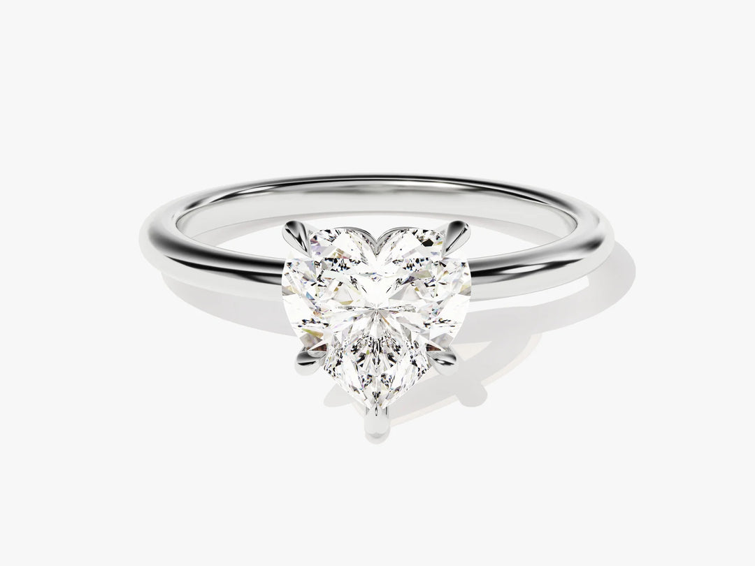 1.50CT Heart Cut Solitaire Diamond Moissanite Engagement Ring