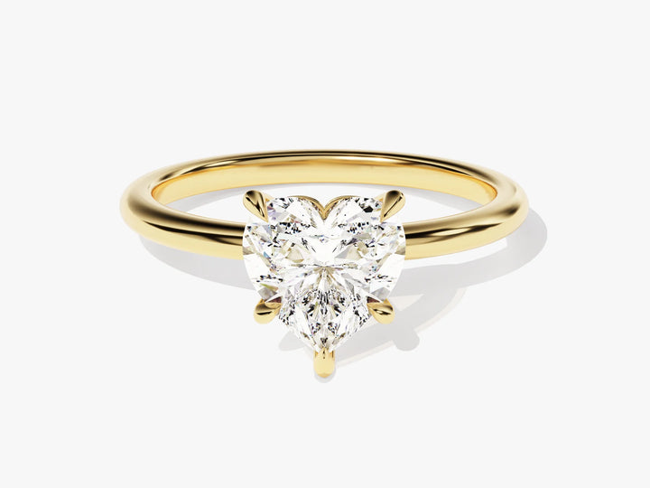 1.50CT Heart Cut Solitaire Diamond Moissanite Engagement Ring