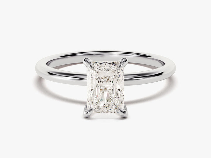 1.0CT Radiant Cut Solitaire Diamond Moissanite Engagement Ring
