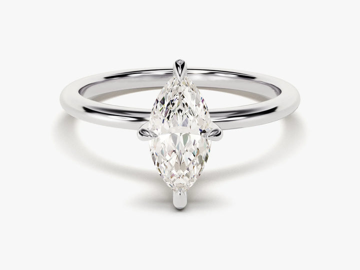 1.0CT Marquise Diamond Solitaire Moissanite Engagement Ring