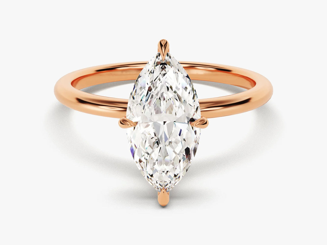 2.0CT Marquise Diamond Solitaire Moissanite Engagement Ring