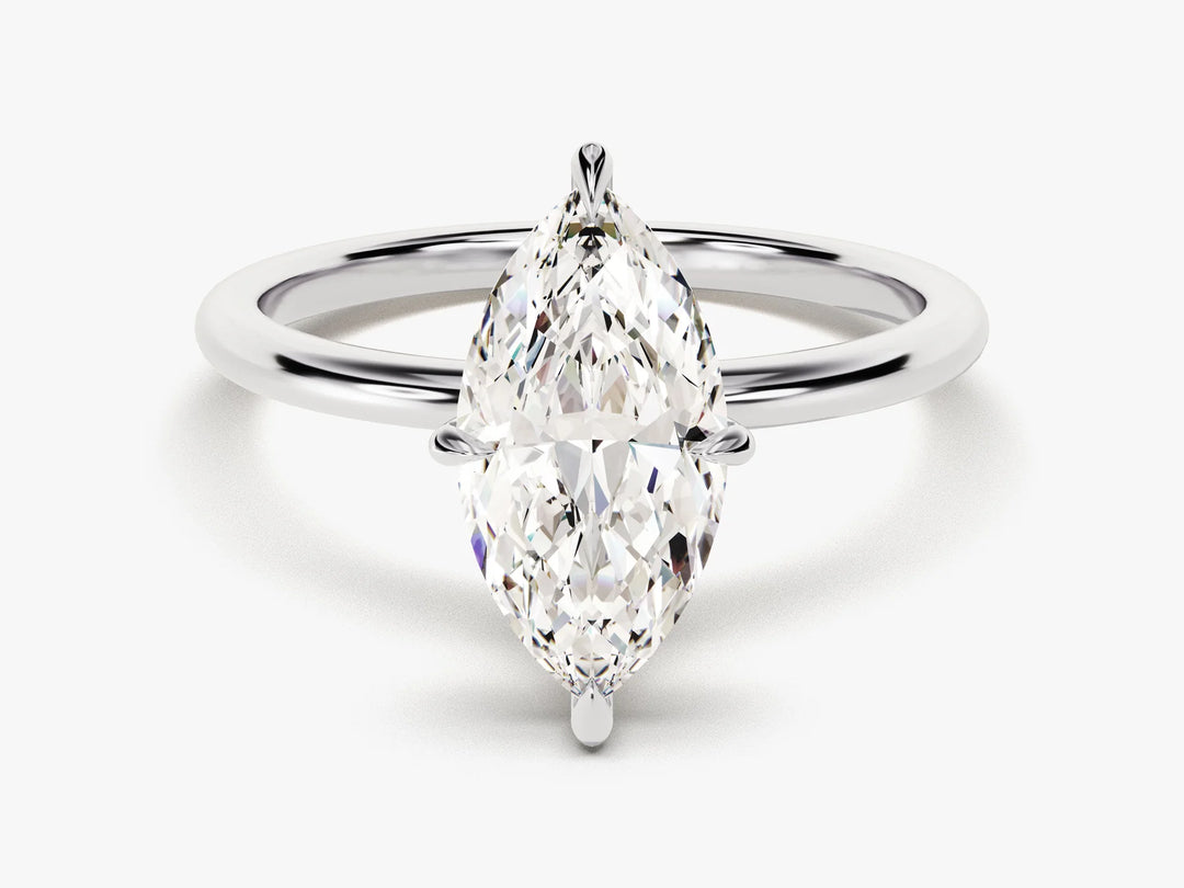 2.0CT Marquise Diamond Solitaire Moissanite Engagement Ring