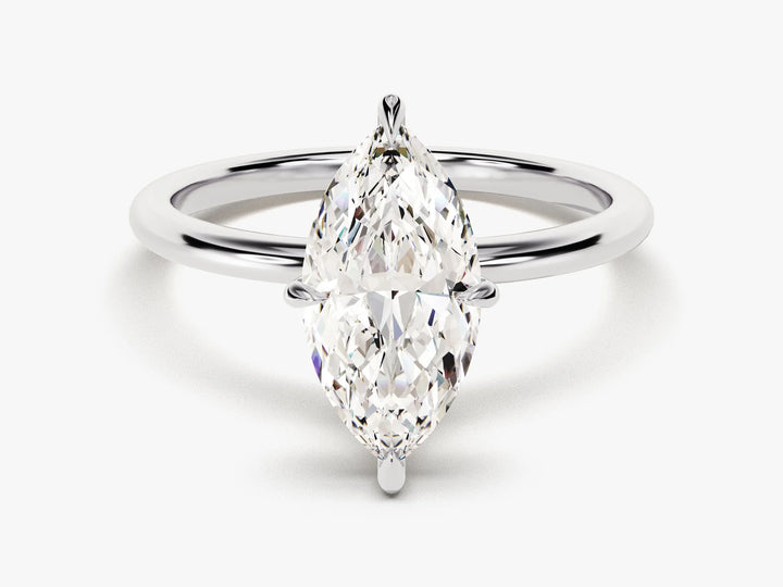 2.0CT Marquise Diamond Solitaire Moissanite Engagement Ring