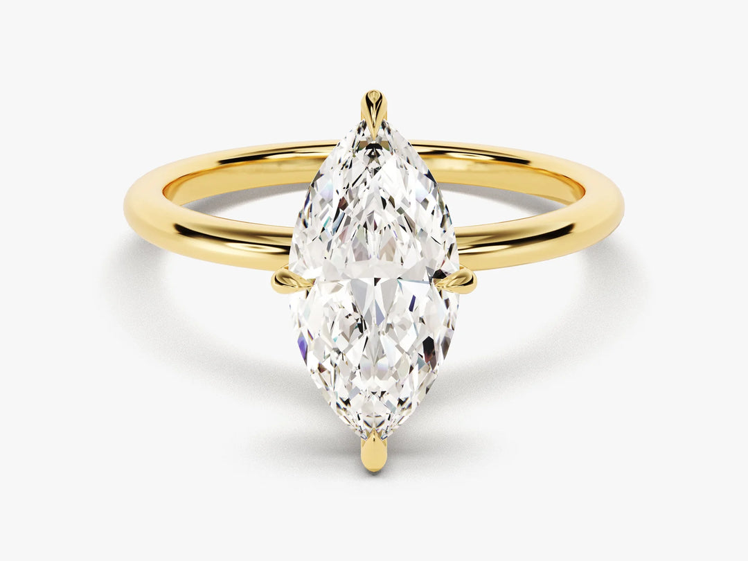 2.0CT Marquise Diamond Solitaire Moissanite Engagement Ring