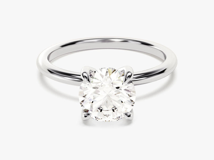 1.50CT Round Diamond Hidden Halo Setting Moissanite Engagement Ring