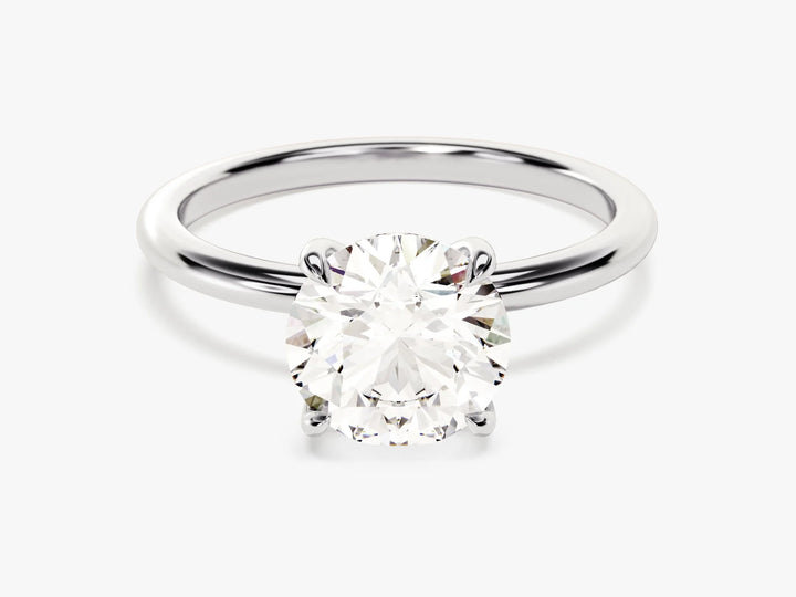 2.0CT Round Diamond Hidden Halo Moissanite Engagement Ring
