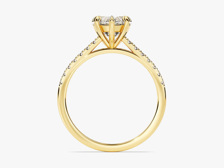 1.50CT Heart Diamond Pave Setting Moissanite Engagement Ring