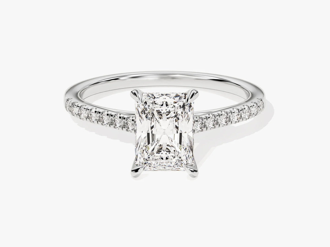 1.50CT Radaint Diamond Pave Setting Moissanite Engagement Ring
