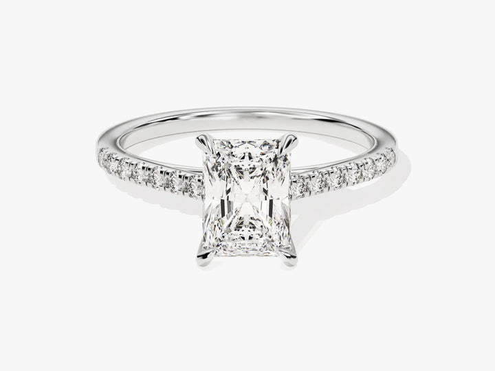 1.50CT Radaint Diamond Pave Setting Moissanite Engagement Ring