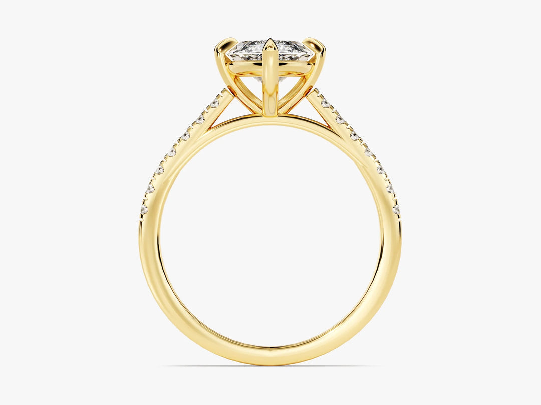 2.0CT Marquise Diamond Pave Setting Moissanite Engagement Ring