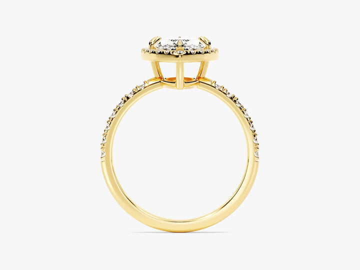 1.50CT Marquise Diamond Halo Pave Setting Moissanite Engagement Ring