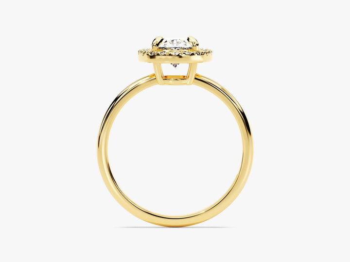 1.50CT Oval Diamond Halo Moissanite Engagement Ring