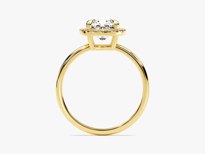 1.50CT Cushion Diamond Halo Moissanite Engagement Ring