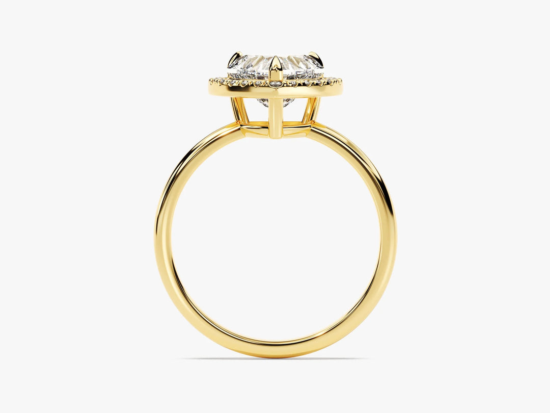 2.0CT Heart Diamond Halo Moissanite Engagement Ring
