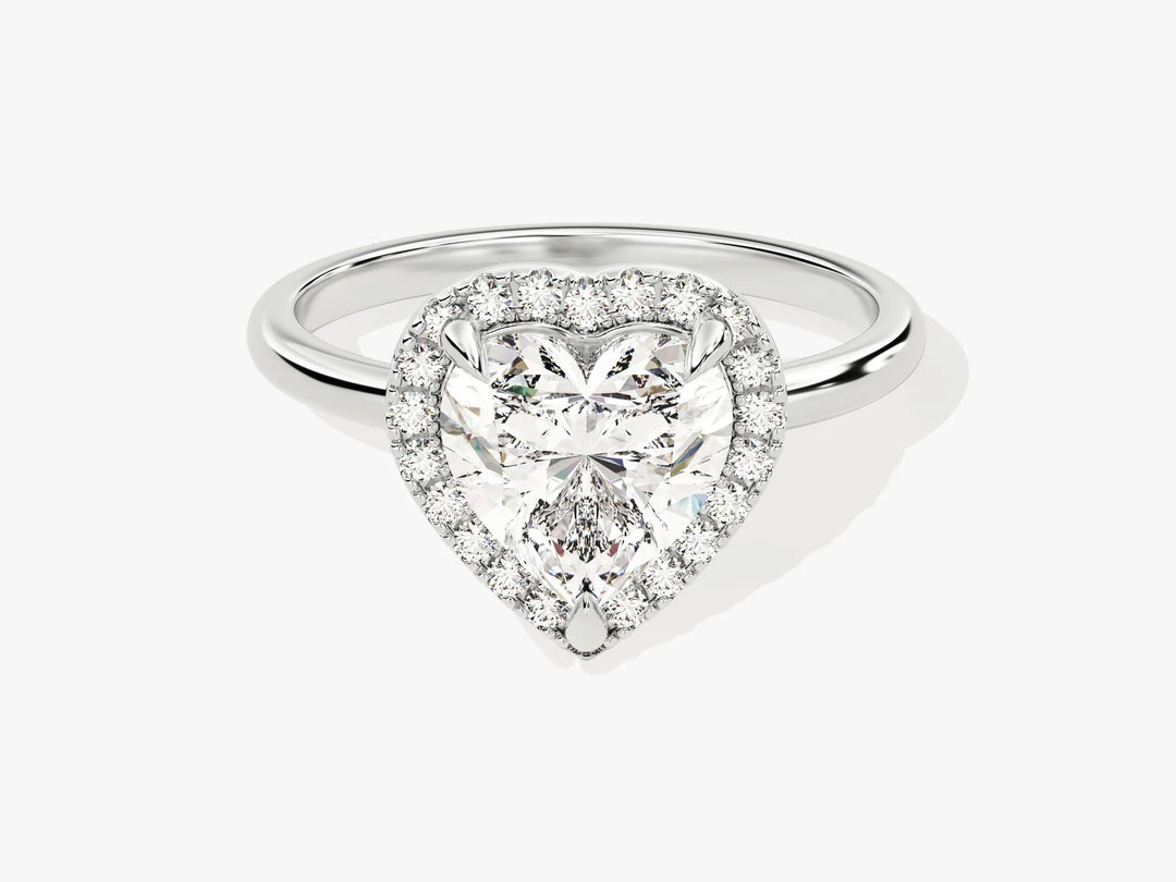 2.0CT Heart Diamond Halo Moissanite Engagement Ring