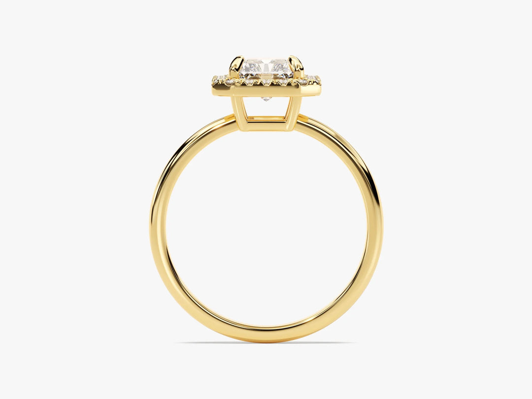 1.50CT Radiant Diamond Halo Moissanite Engagement Ring