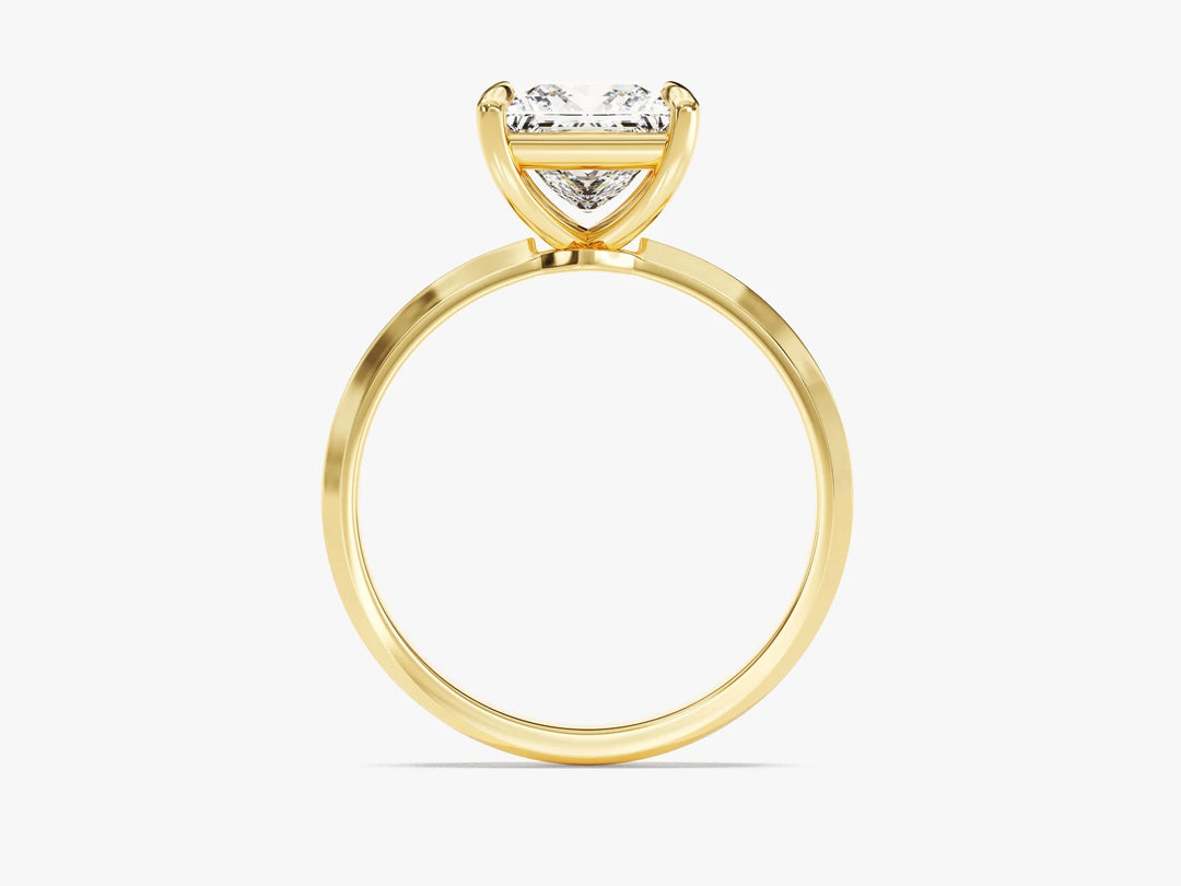 1.50CT Princess Diamond Knife Edge Solitaire Moissanite Engagement Ring