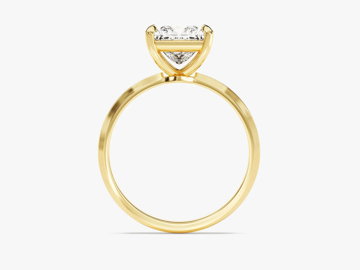 1.50CT Princess Diamond Knife Edge Solitaire Moissanite Engagement Ring