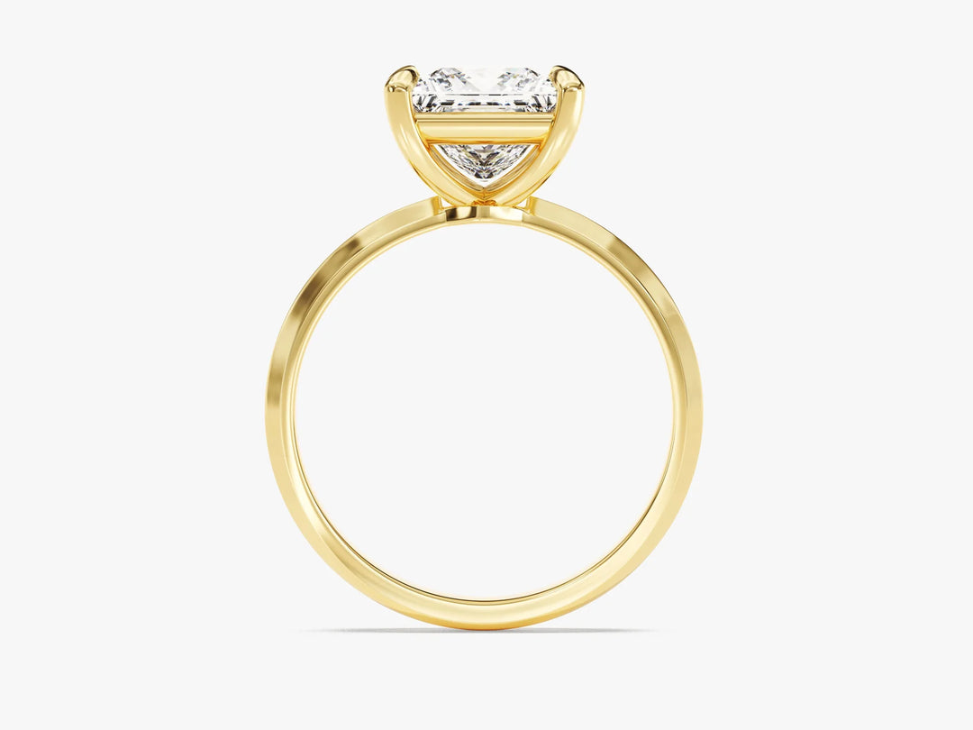 2.0CT Princess Diamond Kinfe Edge Solitaire Moissanite Engagement Ring