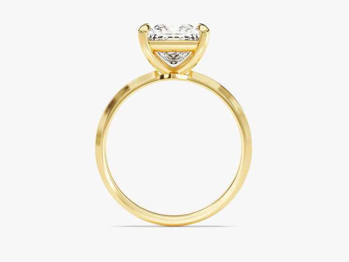 2.0CT Princess Diamond Kinfe Edge Solitaire Moissanite Engagement Ring