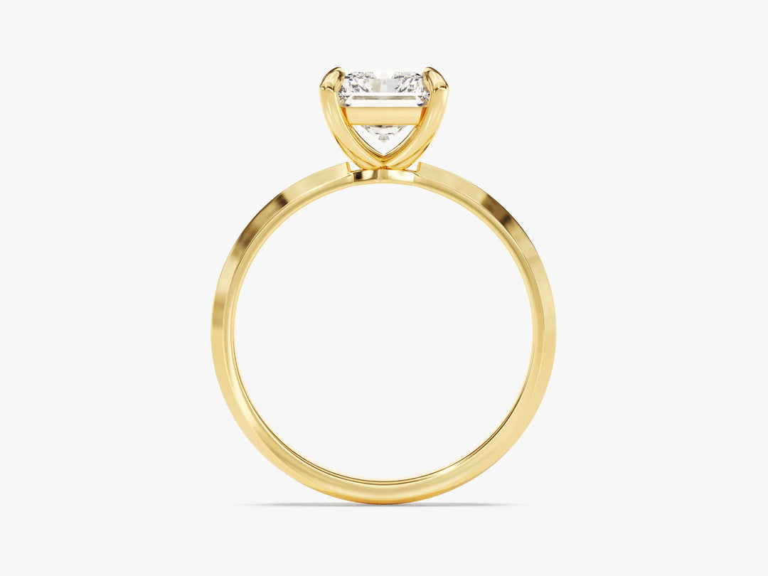 2.0CT Radiant Diamond Kinfe Edge Solitaire Moissanite Engagement Ring