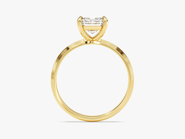 2.0CT Radiant Diamond Kinfe Edge Solitaire Moissanite Engagement Ring