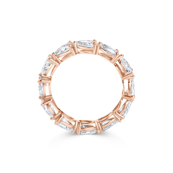 2 CT Pear Full Eternity Wedding Band