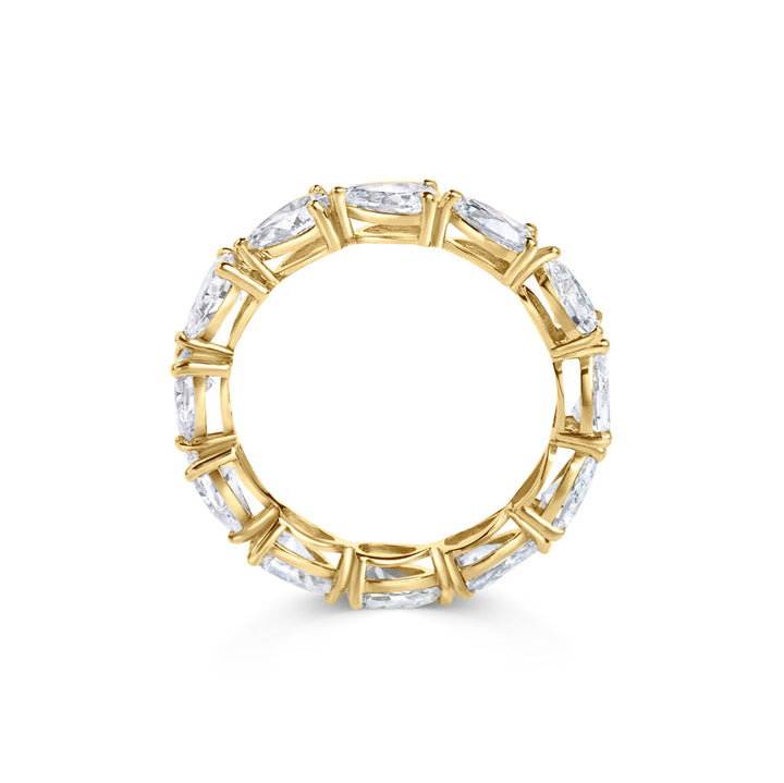 2 CT Pear Full Eternity Wedding Band