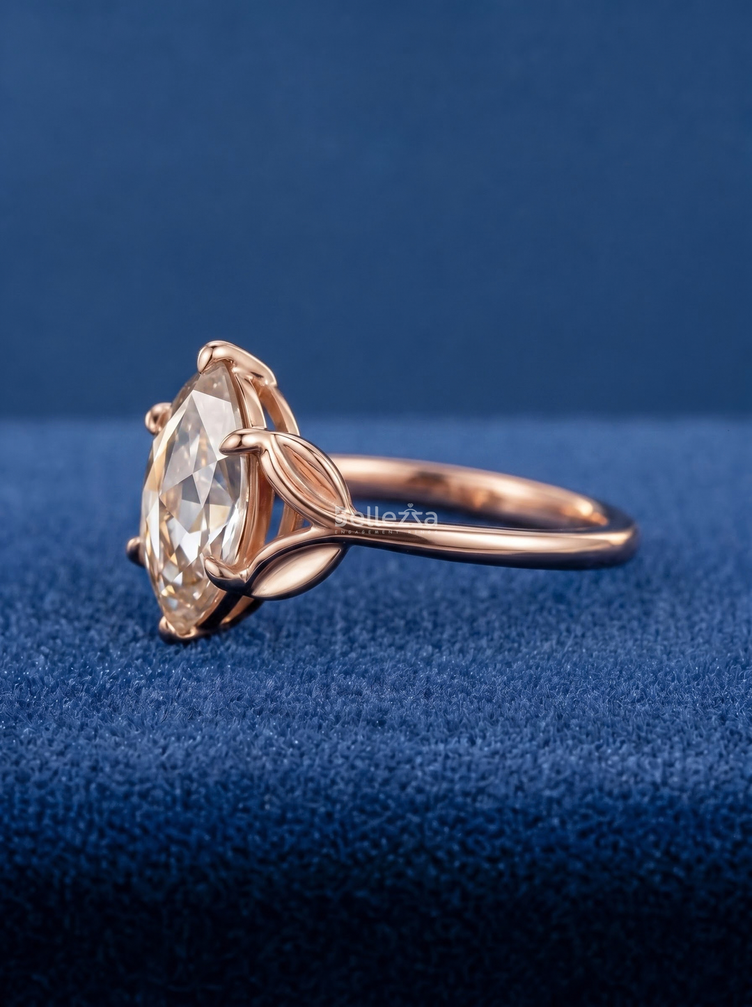 3.50CT Nature Inspired Marquise Lab Grown Diamond Engagement Ring For Women