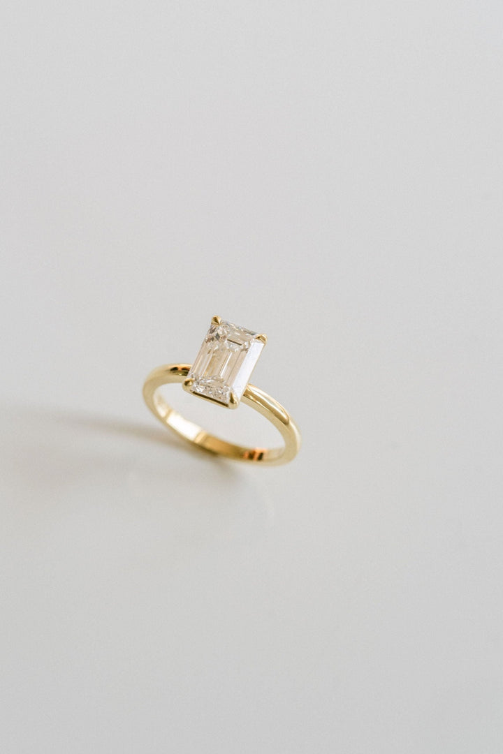 1.50 - 3.50 CT Emerald Cut  Lab Grown Diamond Solitaire Engagement Ring