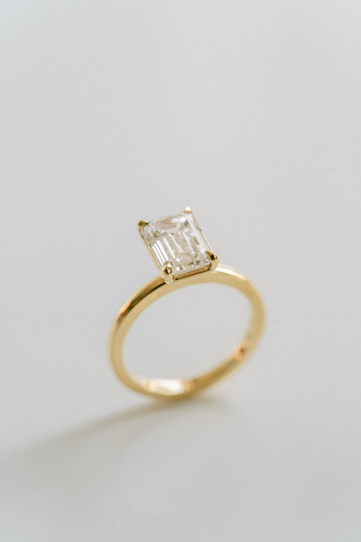 1.50 - 3.50 CT Emerald Cut  Lab Grown Diamond Solitaire Engagement Ring