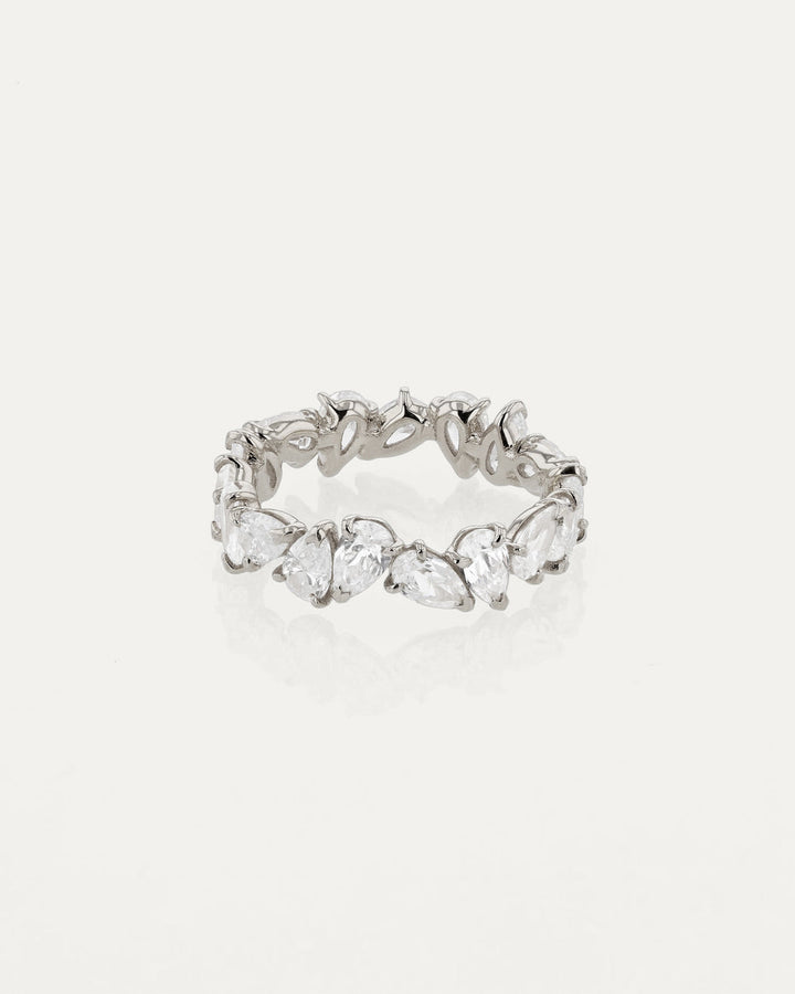3.0 TCW Pear  Lab Grown Diamond Cluster Wedding Band