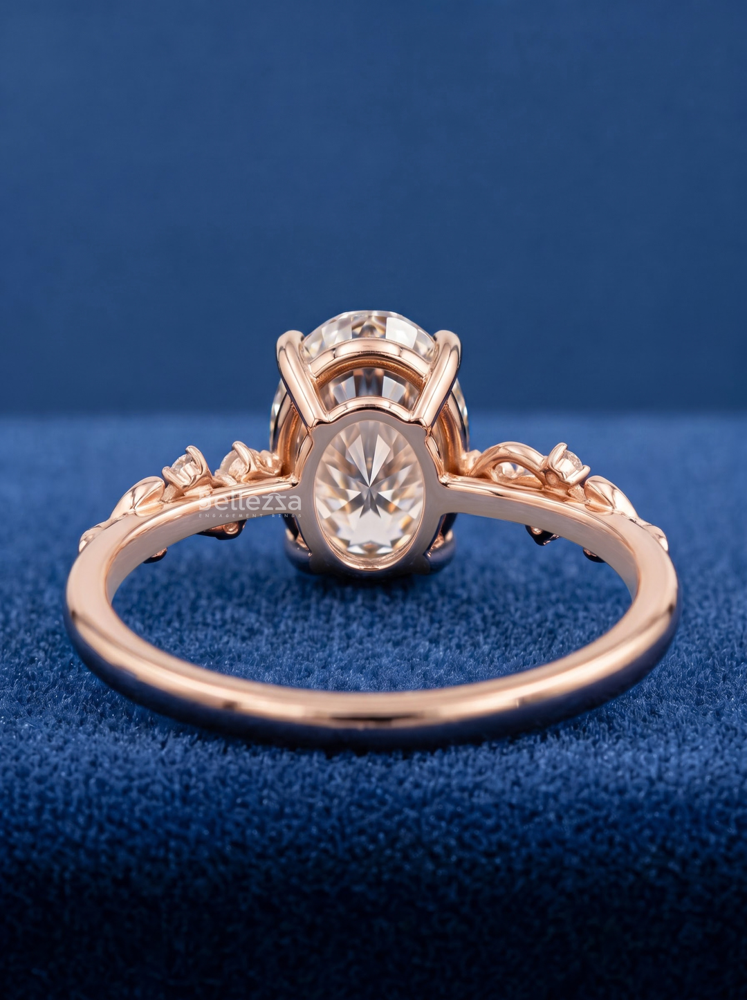 3.0CT Nature Inspired Oval Diamond Engagement Ring For Women