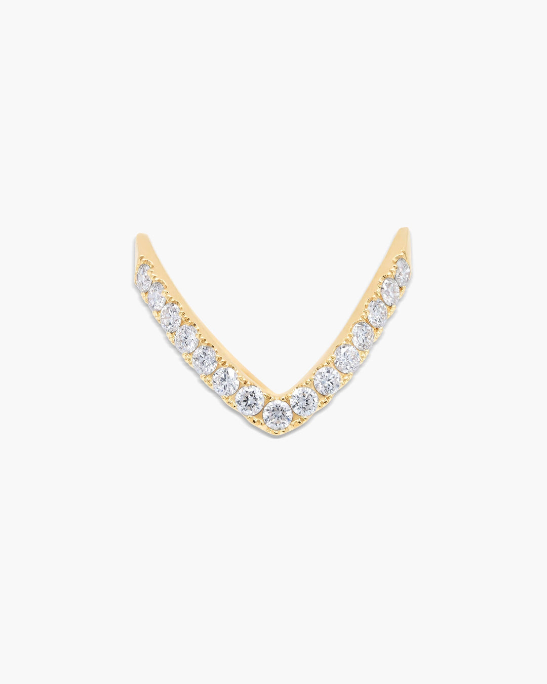 0.5 CT Round EF-VVS Diamond V-Shaped Wedding Band