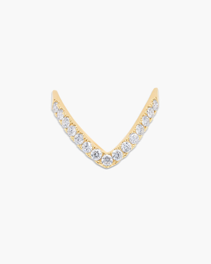 0.5 CT Round EF-VVS Diamond V-Shaped Wedding Band