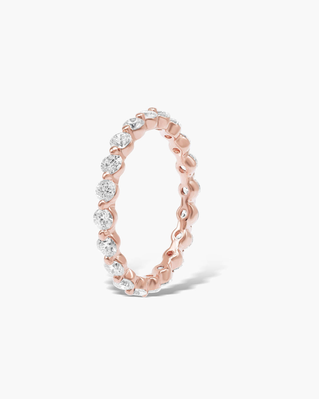 1.1 CT Round Diamond Full Eternity Stackable Wedding Band With EF-VVS Clarity