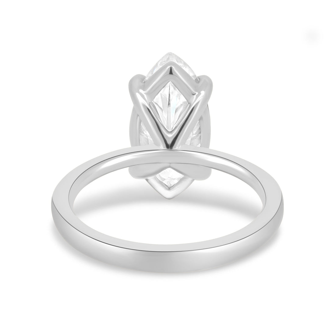 1.50-3.50 CT Marquise Cut Solitaire Lab Grown Diamond Engagement Ring