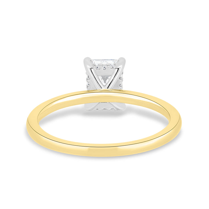 1.86-3.50 CT Emerald Hidden Halo Lab Grown Diamond Engagement Ring