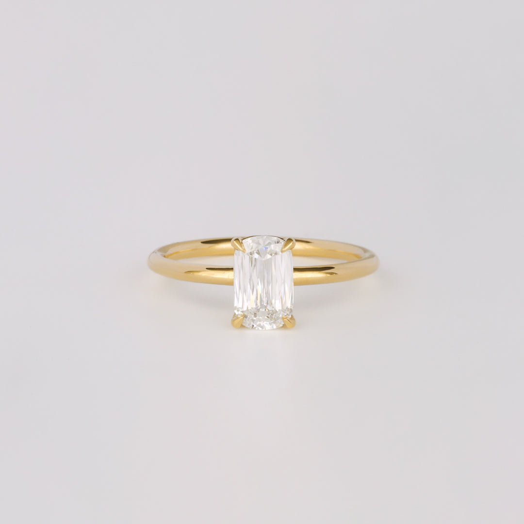 1.01 -3.0 CT Cushion/Scissor  Lab Grown Diamond Solitaire Engagement ring